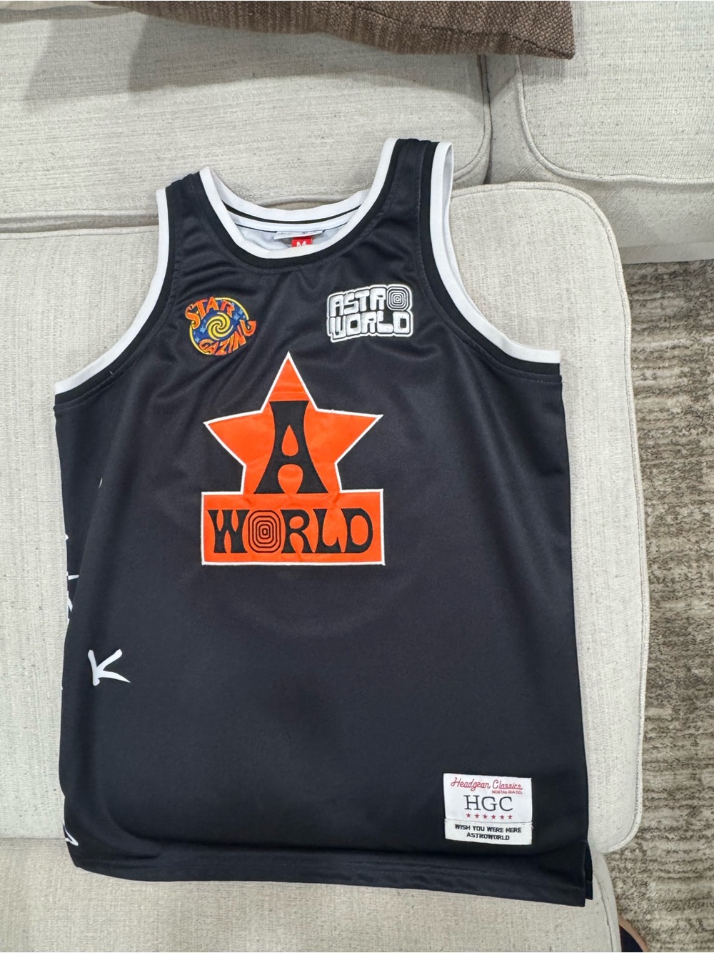 Nostalgia Black & Orange Astro World Graphic Tank